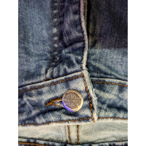 Harley Davidson Boot Cut Jeans Womens Size 10 Medium Wash Denim Motorcycle Biker - Picture 5 of 13